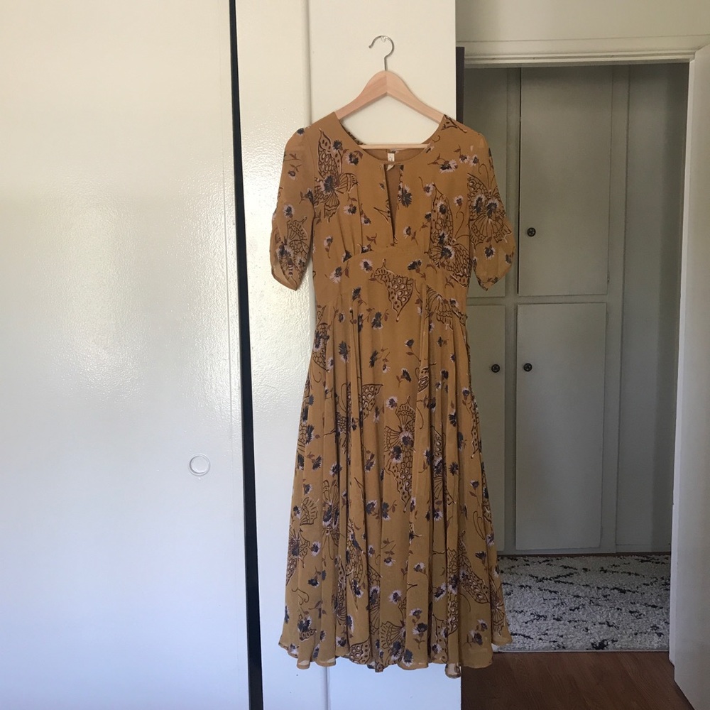 Free people floral yellow dress